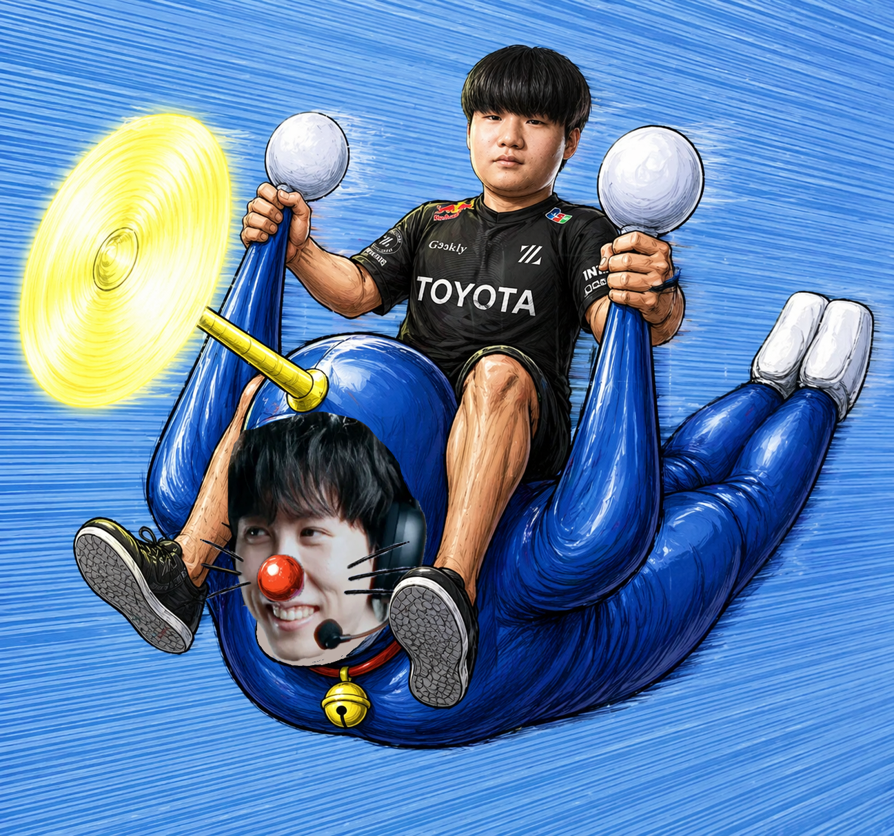좋아 대나무 헬리콥터~